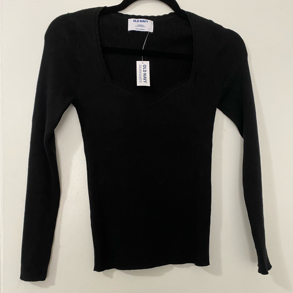 Old Navy Women's Long Sleeve Black Top